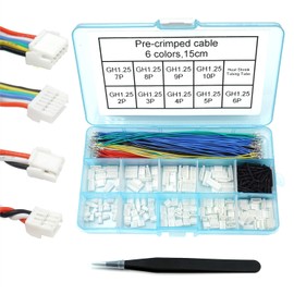 GH1.25 Connectors and Pre-Crimped Silicone Cables Compatible with JST GH 1.25mm for Pixhawk 6C 6X Pixhawk 4 15cm Wires
