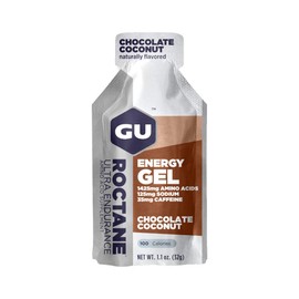 GU GU Energy Roctane Ultra Endurance Energy Gel, Vegan, Gluten-Free, Kosher, and Dairy-Free On-The-Go Sports Nutrition for Running, Biking, Hiking or Skiing, Chocolate Coconut,24-Count