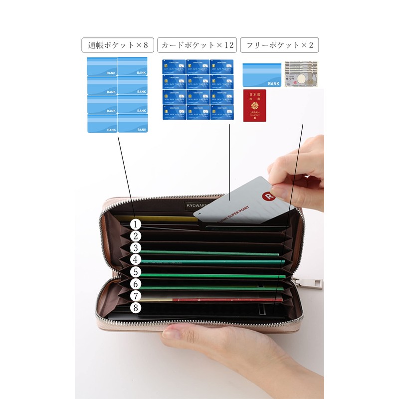 KYOWARABE Passbook Case Passbook Case Magnetic Protection Passbook Holder [More