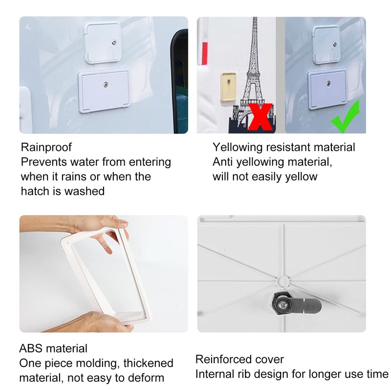 RV Power Cord Hatch, Square Cable Hatch, Square Power Cord