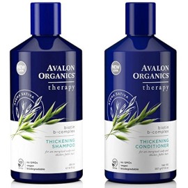 Avalon Organics Biotin B Complex Shampoo and Conditioner Set for Thinning Hair