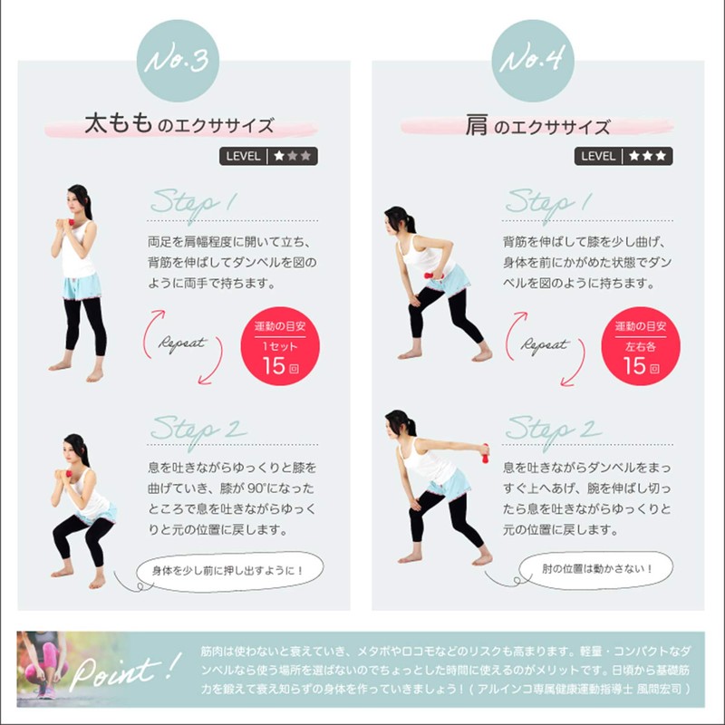 Alinco WBN301 Non-slip Dumbbell 1.1 lbs (0.5 kg)