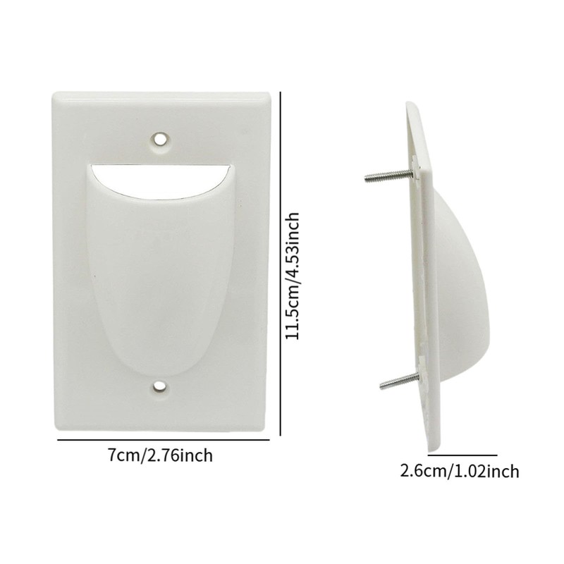 Qianly Cable Pass Through Wall Plate DIY Home Audio Accessories