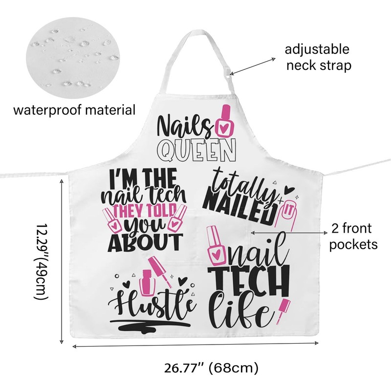 Nail Tech Gift For Women Nail Technician Apron Nails Queen