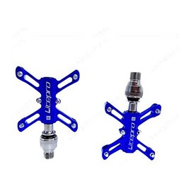 London Craftwork Quick Release Pedals for Brompton X-Shape 304g Pair Blue