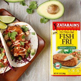 Zatarain's Crispy Cajun Fish Fri Seafood Breading Mix, 12 oz (Pack of 8)