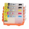 5PCS Ink Cartridge Set BK C M Y Smooth Ink