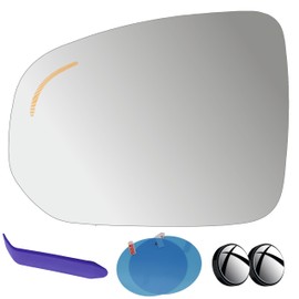 EAP Driver Side Mirror Glass Compatible with Volvo XC60 2018-2025, V90 Cross Country 2017-2025, Heated with Blind Spot, Without Auto Dimming, 31462664 VO1324108