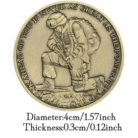 The Task Ahead Military Challenge Coin Prayer Collector's Medallion Coin (Single Coin)