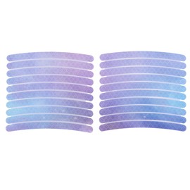 INFINAUTO 20Pcs Wheel Rim Stickers Arc-Shape Car Wheel Rim Tapes Decoration Stickers for 14"-22" Rim Blue PET