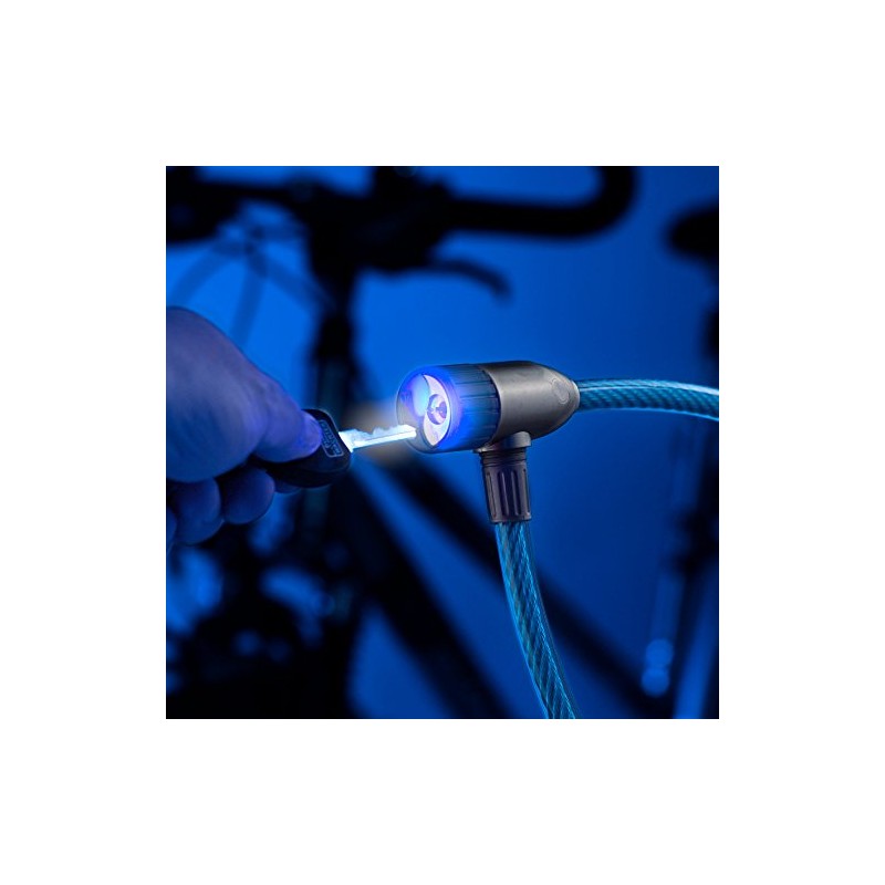 Burg-Wächter Cable Lock with Lighted Keys, Auto-Locking, Length: 65cm, 340