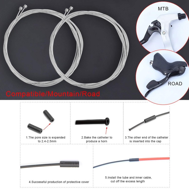 CTRICALVER Bike Shift Derailleur Cable and Housing Kit - Universal