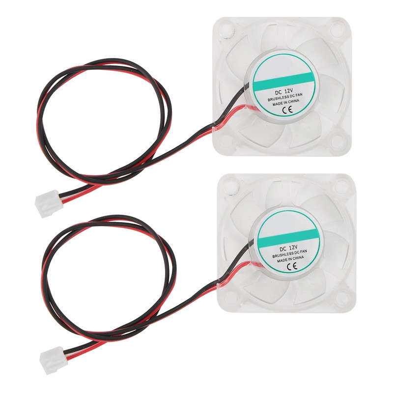 2Pcs 3D Printer Cooling Fan LED Light Hydraulic Bearing Mini