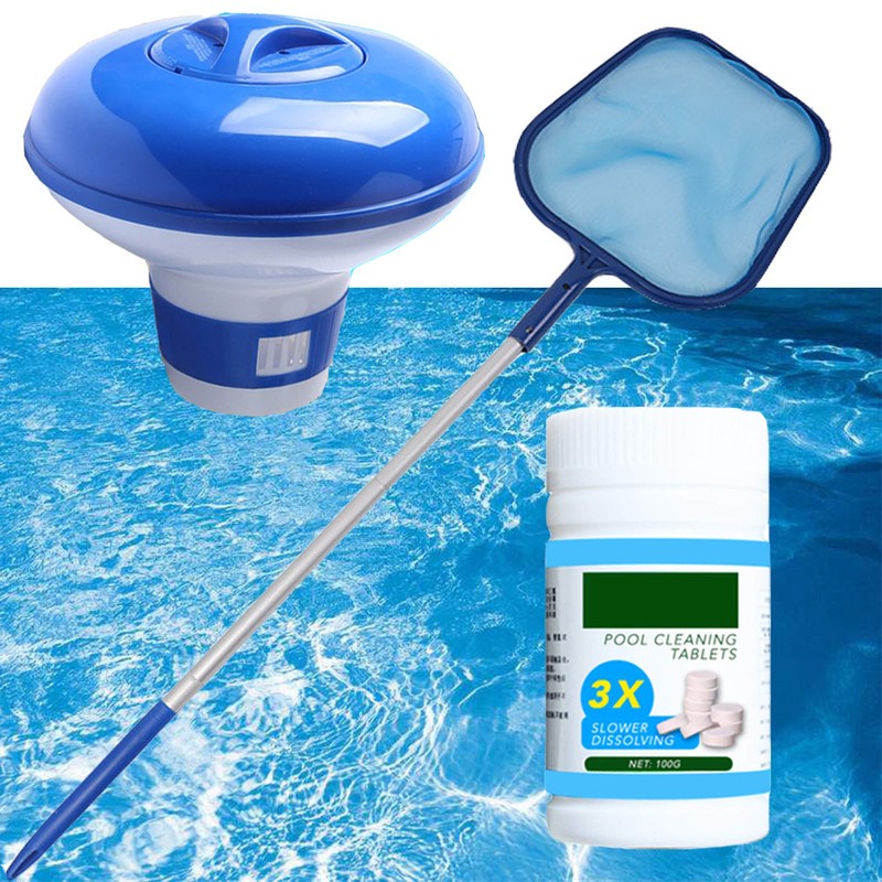 Swimming Pool Cleaning Kit Accessories Garden Pond Test Strips Spa