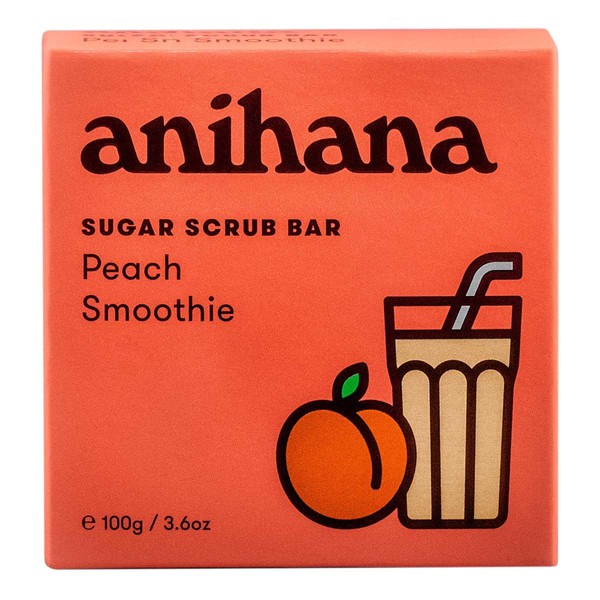 Anihana Sugar Scrub Bar - Peach Smoothie - 100gm