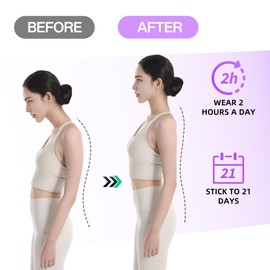 OFIR Posture Corrector for Women Men, Upright Back Brace for Posture Uppper Back Support, Adjustable Neck Hump Corrector for Hunchback, Slouching, Kyphosis, M
