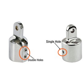 Pair of Marine Stainless Steel 316 Bimini Top Eye End Cap，Marine Boat Yacht Professional Hardware (7/8" 22mm)