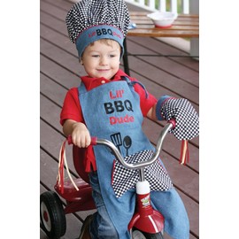 Manual Woodworkers Izzy Collection Lil' BBQ Dude Kids 3-Piece Apron Set