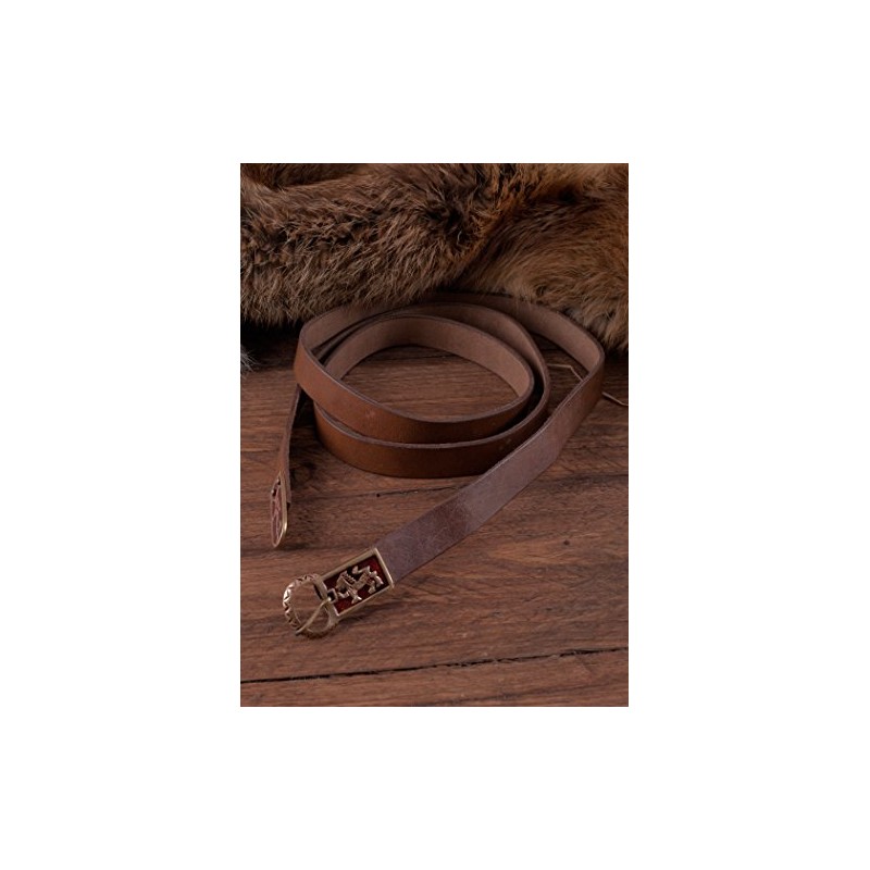 Battle-Merchant Medieval Long Belt with Griffin and Lion Motif -