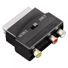 Mr. Gadget's Solutions Scart Adaptor 3 RCA Phono Composite S-Video With Input Output Switch