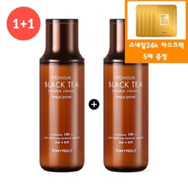 Tony Moly 2개프리미엄 블랙티 런던 클래식 에멀전+사은품 골드24 마스크팩 5매정가일만... 토니모리 2 Premium Black Tea London Classic Emulsion + Free Gift Gold 24 Mask Pack 5pcs Tony Moly