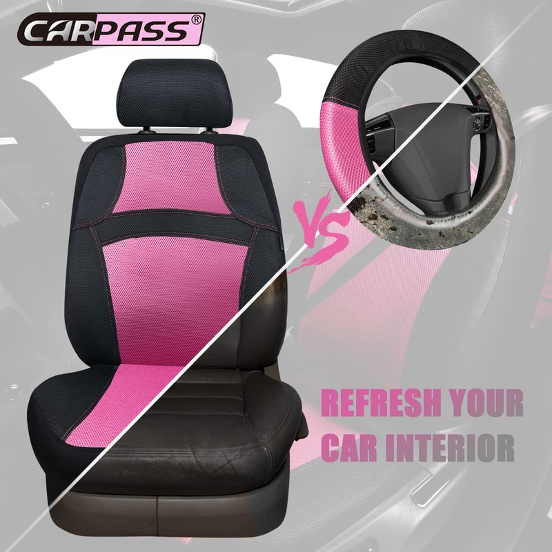 CAR PASS Rainbow Cool Universal Fit Two Front 3D Air