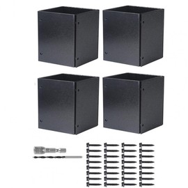 Post Base Protectors Stainless Steel, Range 3.3-6in Adjustable Column Protect Cover Guard for Wooden Mailbox Bracket, Protect Pavilion Deck and Fences