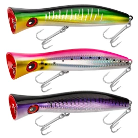 THKFISH Topwater Fishing Lures GT Popper Fishing Lure Saltwater Fishing Lures Tuna Popper Lures Blackspot Pink PurpleLaser GreenLaser 3pcs