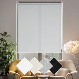 Homebox Light Filtering Shade Blinds for Windows 70% Blackout, Room Darkening Roller Shades Pull Down Blinds for Home and Office 30" W×72" H Light Grey