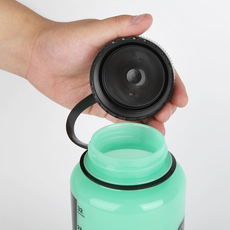 Nalgene Tritan Wide Mouth BPA-Free Water Bottle, Glows Green, 33