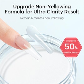 Modelones Upgraded 4.23oz Clear Acrylic Powder & 3pcs Acrylic Nail Brush Set