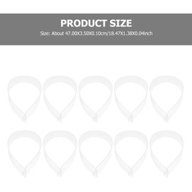 Tiras de Fijación para Cuello en Pvc Blanco, 50 Piezas para Camisas y Blusas, Accesorio Funcional para Soporte de Collar y Uso Sencillo