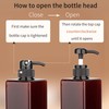 450ml (15.2oz) Pump Bottle Dispenser Jansburg 2Pack Refillable Square Plastic