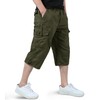 EKLENTSON Capri Pants for Men Classic 3/4 Below Knee Cargo