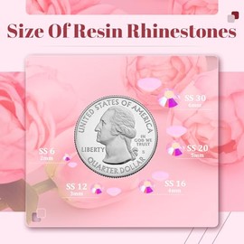 1200PCS 6mm Resin Jelly Rhinestones in Bulk (Light Pink AB), Bedazzling Flatback Crystals Rhinestones for Crafting DIY Nail Decoration, Gems Diomand Charms for Tumbler Shoes Clothing Fabric