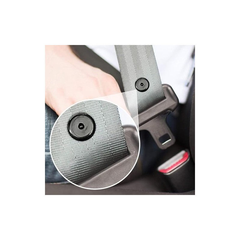 4-Piece Universal Car Seat Belt Stopper Kit - Prevents Slippage