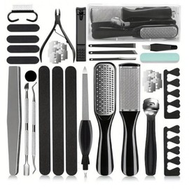 HEAD 36-Piece Household Stainless Steel Self-Nippers & Corn Cutter Foot Care Set Set