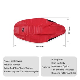 PROOTOM Motorcycle Seat Cover Universial Dirt Bike Gripper Soft Seat Cover Cushion with Particle Surface for CRF YZF RM KXF KLX TTR SX EXC (Black)