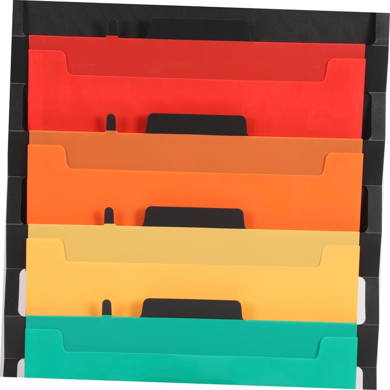 Operitacx Hanging File Organizer Pockets Plastic Folder Expanding Report Organiser