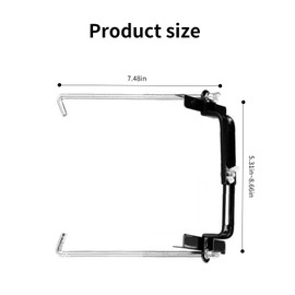 1 Pc Car Battery Adjustable Crossbar Battery Hold Down Battery Tie Tray, Universal Adjustable Battery Crossbar With 10.6 "J Bolt,Fit For Suv Car Ship(Black)