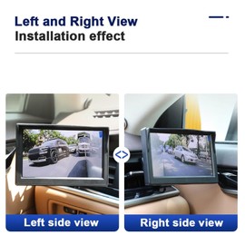 Cámara de Punto Ciego para Automóvil, Visión Nocturna, Impermeable, Cámara de Visión Lateral Izquierda Derecha, de Vigilancia para Automóvil, Montaje en Cinta, Monitor de