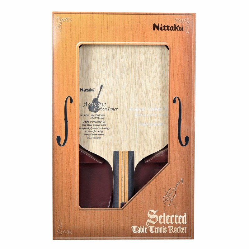 Nittaku NC-0403 Table Tennis Racket, Acco Carbon Inner, Shakehand, For