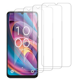 iCsapr 4 Pack Glass Screen Protector Compatible for TCL K32 5G / TCL K33 5G [9H Hardness]-HD Screen Tempered Glass,Scratch Resistant,Easy Install