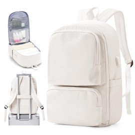 Cabin Bags for Travel Underseat Carry-ons Bag for Women Hand Luggage Bag Men Travel Backpack Cabin Size Fit 14 inch Laptop backpack S2- Beige