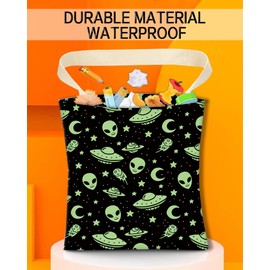 ANKVRP Car Garbage Can, Car Trash Bag, Car Garbage Bag, Hanging Car Trash Can for Car Accessories, Vehicle, Travelling, Camping, Cute Car Back Seat Organizer, Cute Green Alien