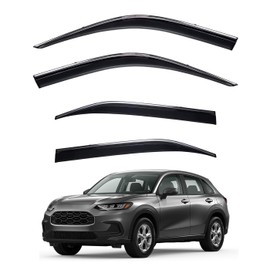 LQQDP 4pcs Smoke Tint Sun Rain Guard Vent Window Visors Compatible with 23+ Honda HR-V HRV, Outside Mount Tape On/Clip On Style PVC Set of 4