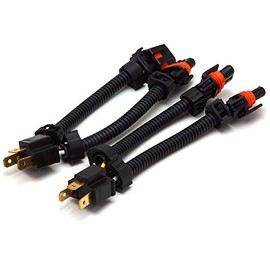 zmart H4 Hi/Lo to HB Conversion Harness, 4 Lights, Simultaneous Lighting, 2 Pairs of Headlights, Adapter, Wire Harness, Plug Connector