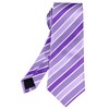 Ctskyte Men's Lavender Purple White Stripe Silk Tie Soft Spring