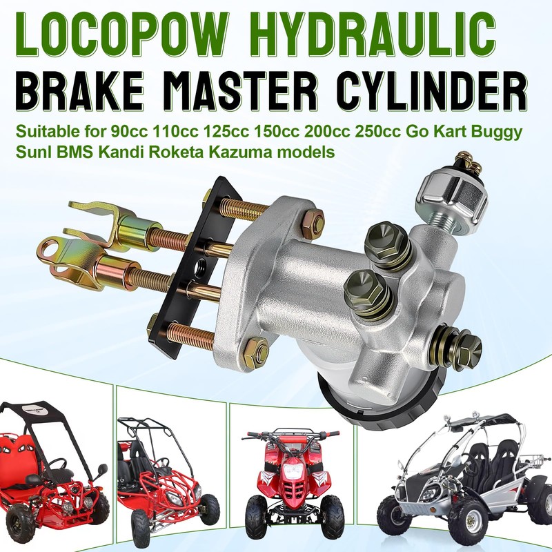LOCOPOW Go Kart Hydraulic Brake Master Cylinder for 150cc 90cc