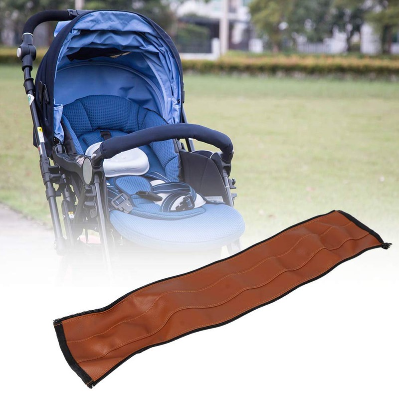 Leather Stroller Handle Cover Baby Stroller Handlebar Cover Armrest Bumper